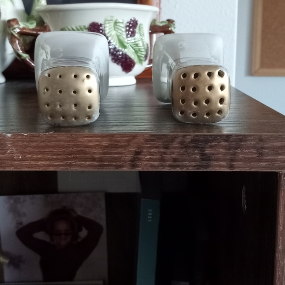 VNTG - Beautiful rose pattern Salt & Pepper Shakers - Picture 2 of 3